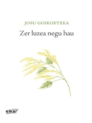 cover image of Zer luzea negu hau